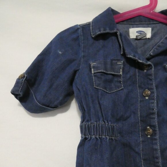 OLD NAVY | 18-24 months | Blue Button-Up Short Sleeve Denim Dress - Picture 6 of 15
